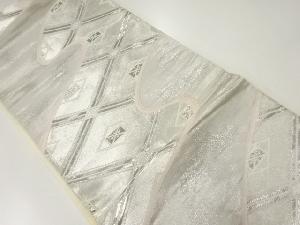 アンティーク　流水に菱模様織出し袋帯（材料）